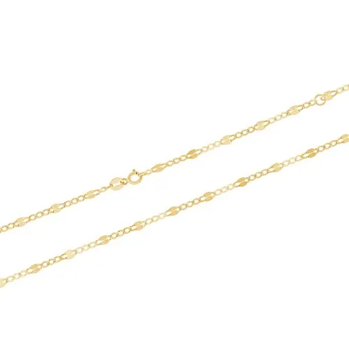 10kt Yellow Gold Fancy Tiny Figaro Anklet