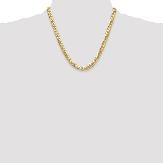 14k 6.75mm 20” Solid Miami Cuban Chain