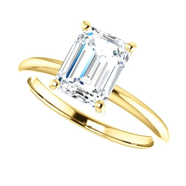 14KT GOLD 2.00 CT RADIANT DIAMOND SOLITAIRE RING