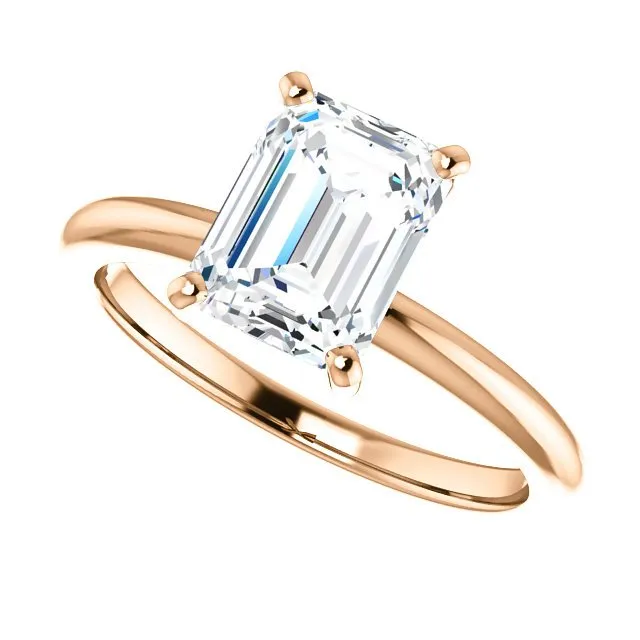 14KT GOLD 2.00 CT RADIANT DIAMOND SOLITAIRE RING