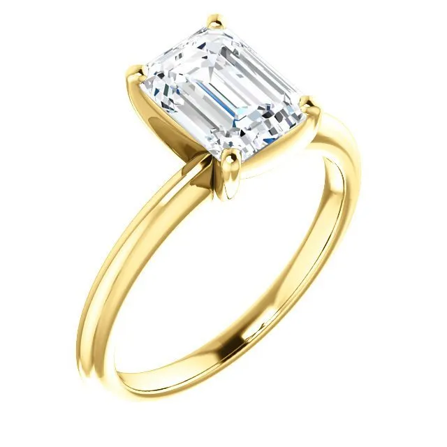 14KT GOLD 2.00 CT RADIANT DIAMOND SOLITAIRE RING