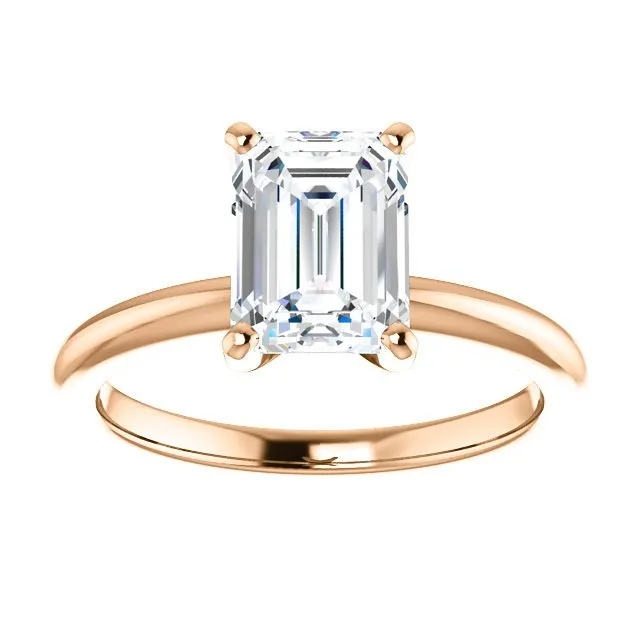 14KT GOLD 2.00 CT RADIANT DIAMOND SOLITAIRE RING