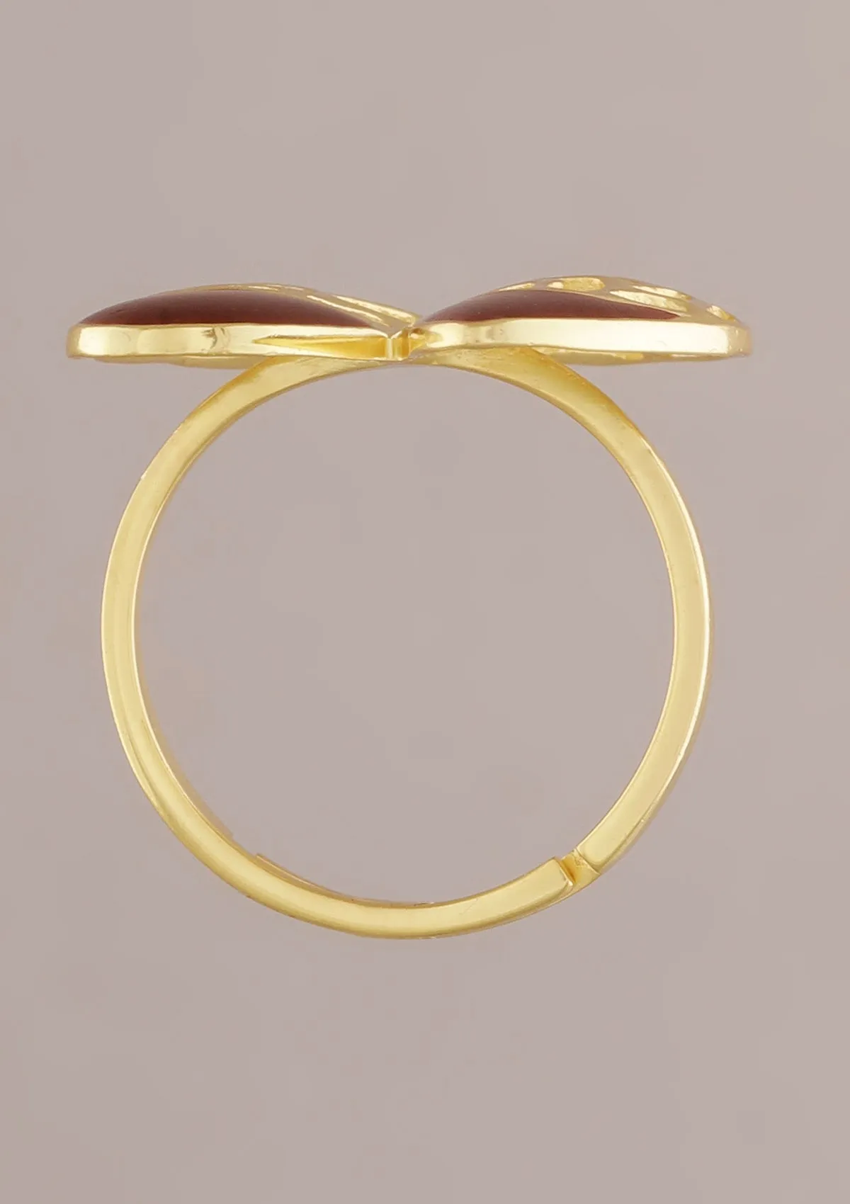 18K Gold Plated Adjustable Pod Cutwork Ring