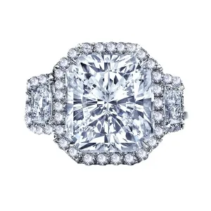 2.00 CARAT RADIANT CUT DIAMOND HALO ENGAGEMENT RING