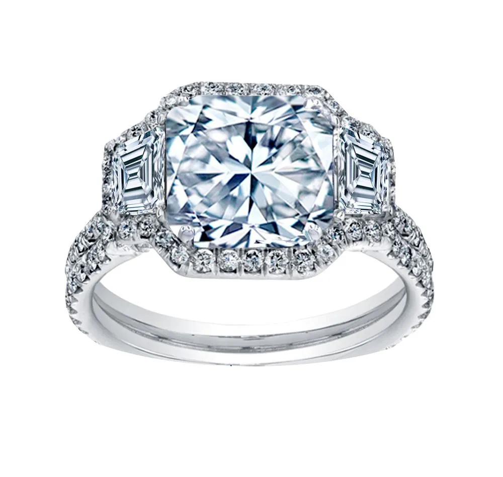 2.00 CARAT RADIANT CUT DIAMOND HALO ENGAGEMENT RING