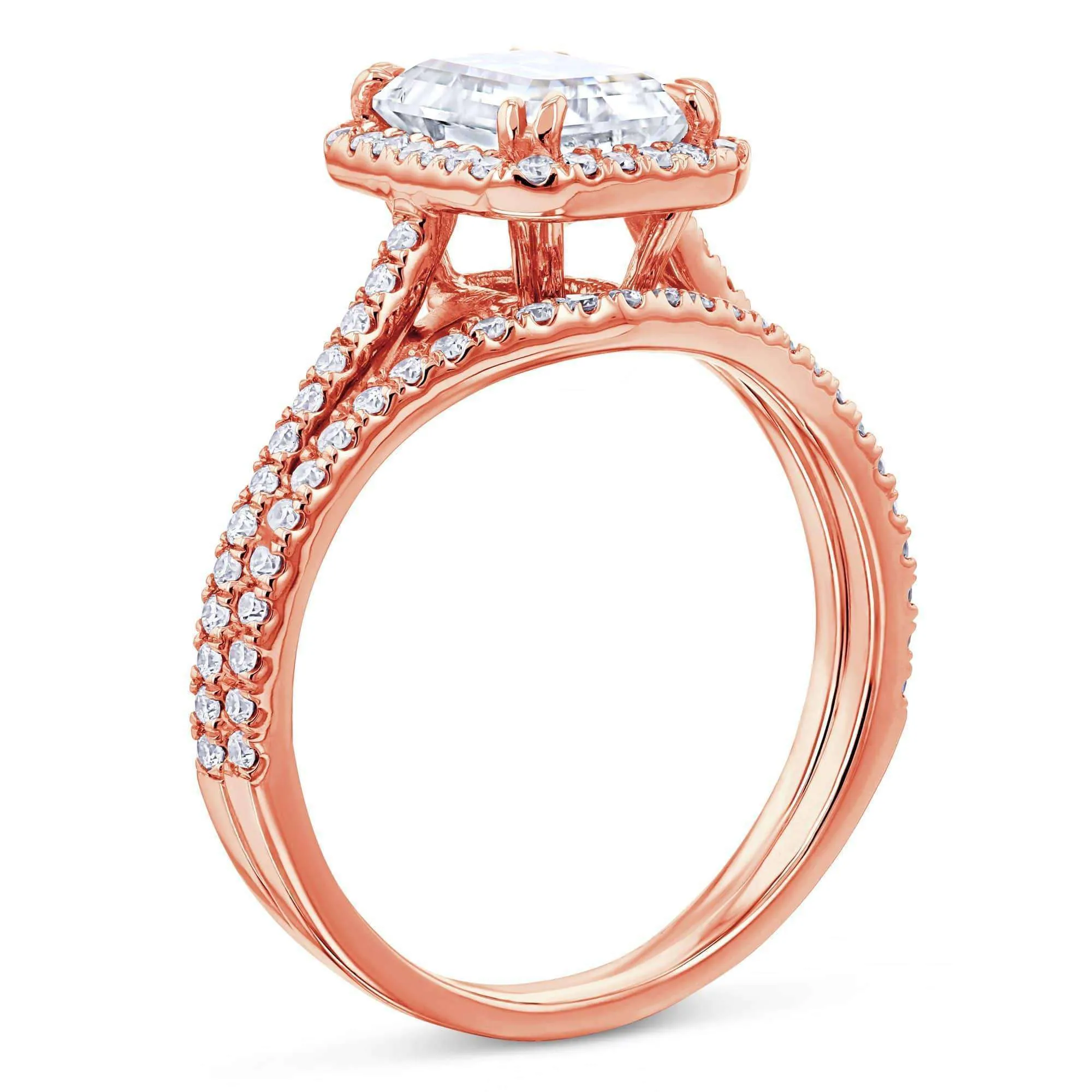 2.3ct Original Radiant Bridal Set - Lab Stones