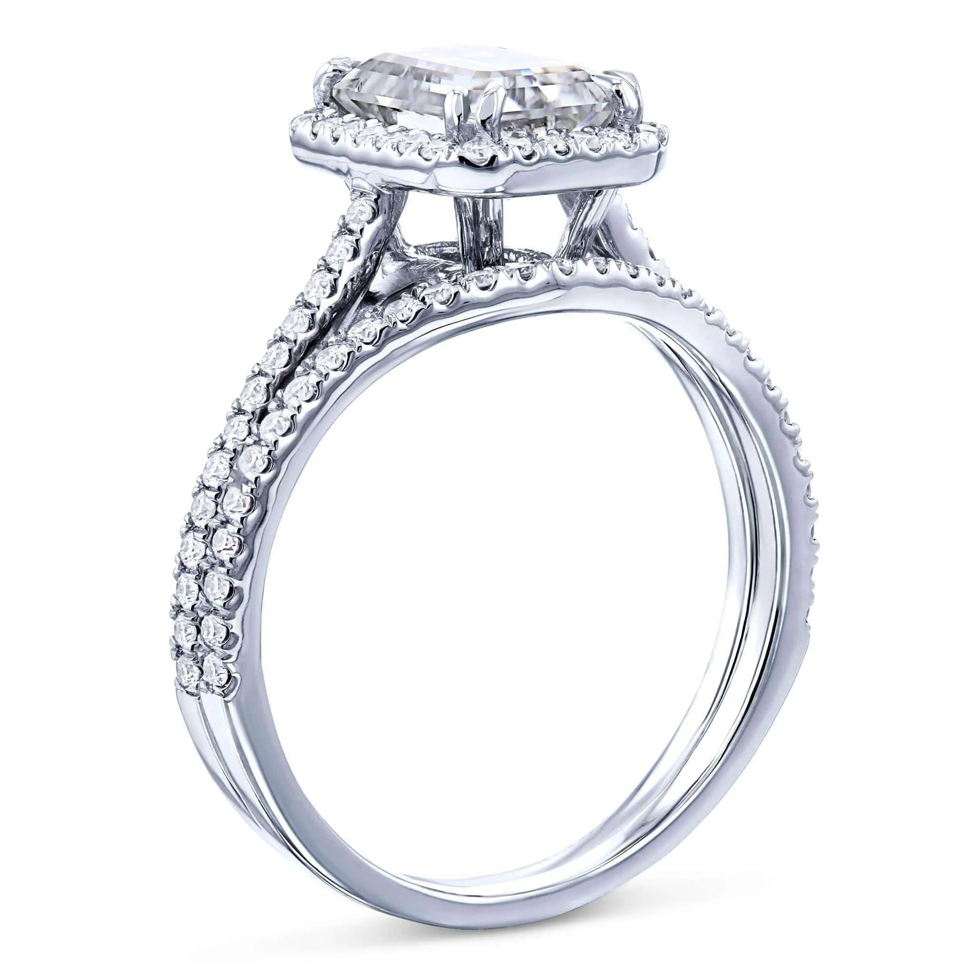 2.3ct Original Radiant Bridal Set - Lab Stones