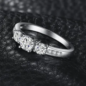 3 Stone AAA  Quality Cubic Zirconia Diamonds Ring