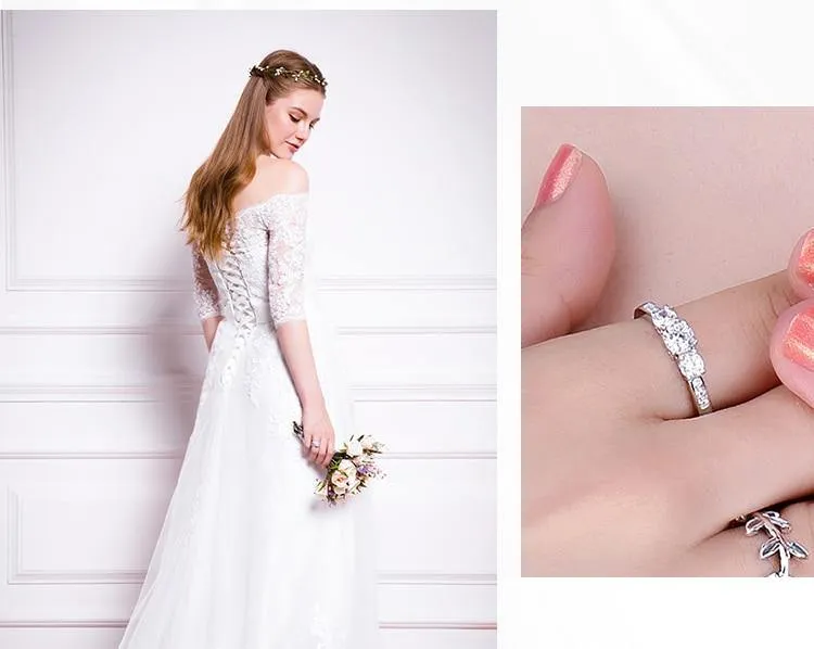 3 Stone AAA  Quality Cubic Zirconia Diamonds Ring
