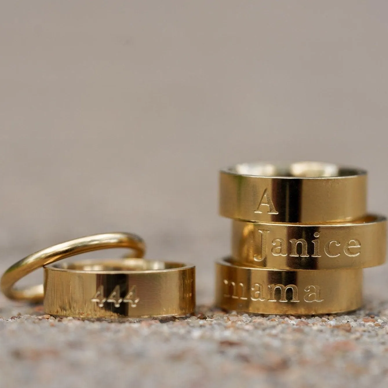 4mm Engravable Ring   |  Gold Plated