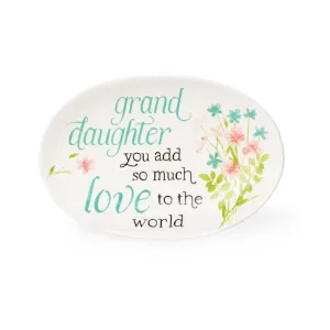 6" x 4" Granddaughter You Add So Much Love To The World Trinket Tray