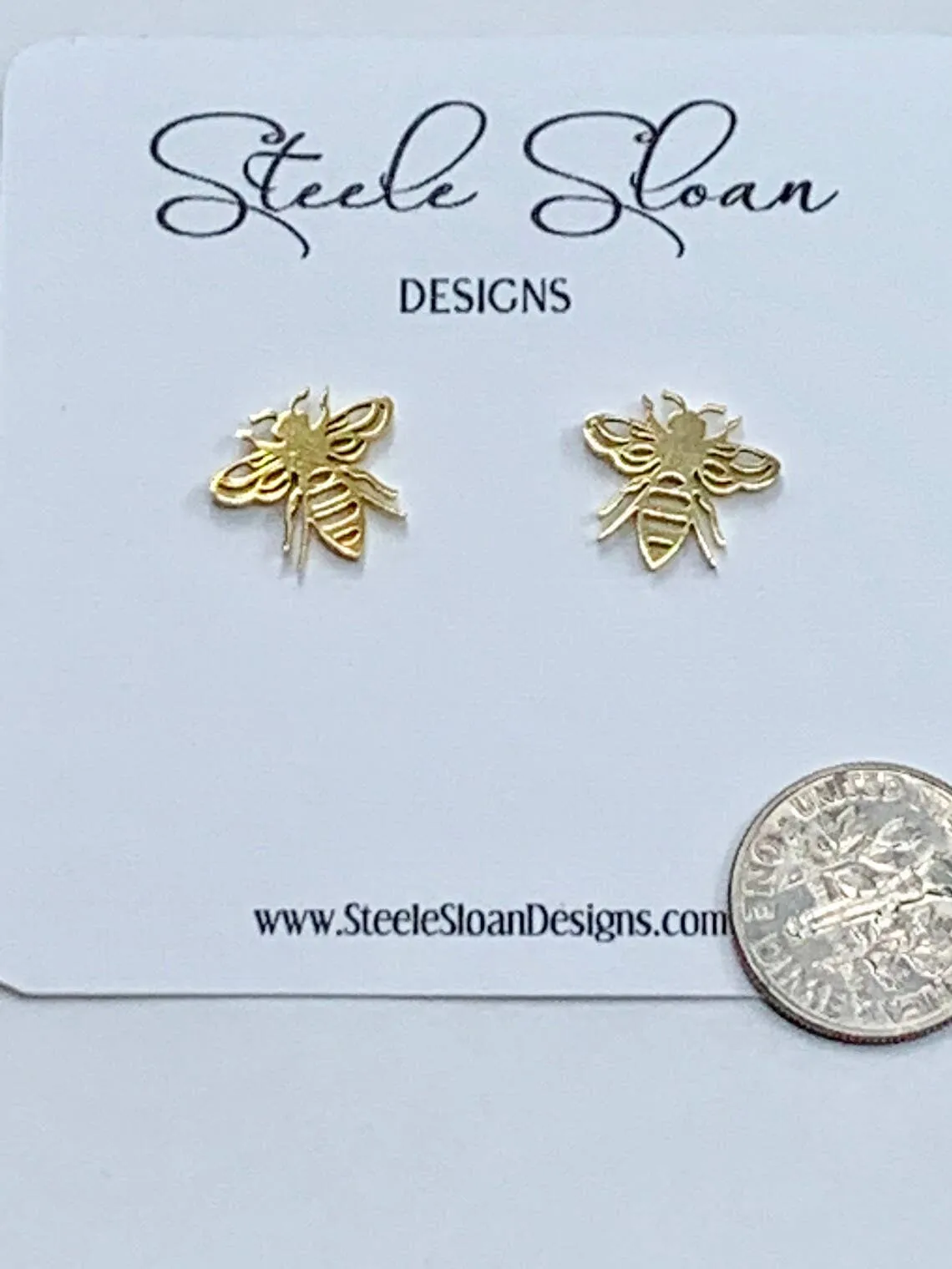 Adorable Bee Earrings, Honeybee Gift, Hypoallergenic Earring