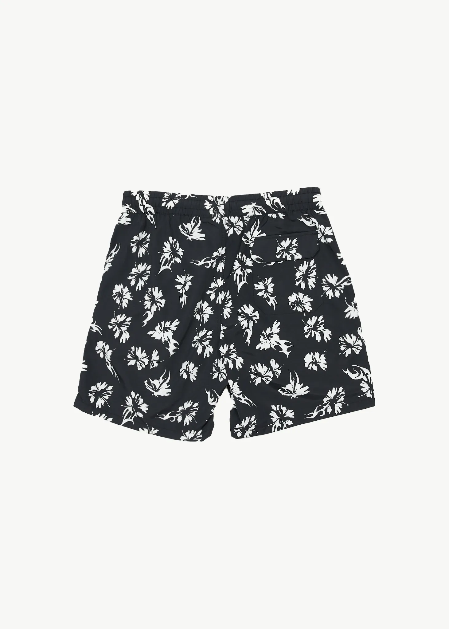 AFENDS Mens Hibiscus - Swim Short 18" - Black