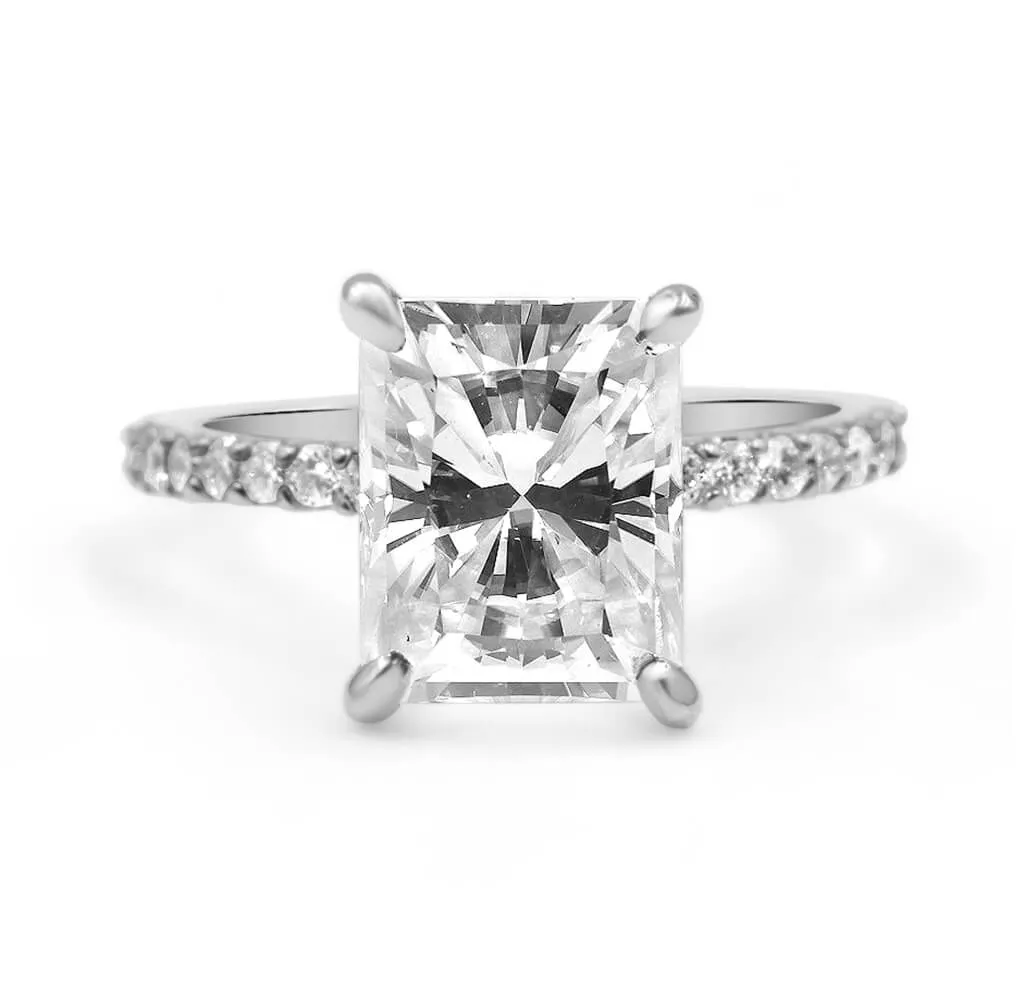 Ally | Radiant Moissanite Engagement Ring