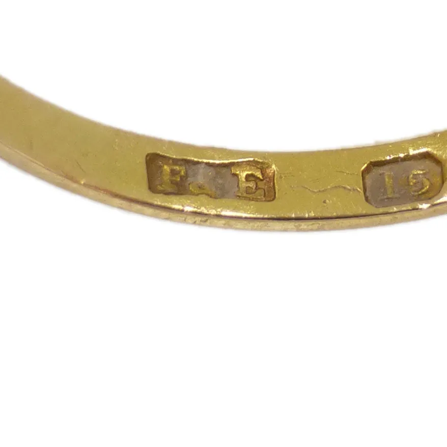 Antique Victorian 15ct Gold Turquoise Forget Me Not Ring