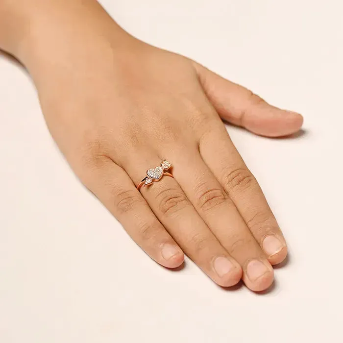 Arrowed Affection Rose Gold Ring