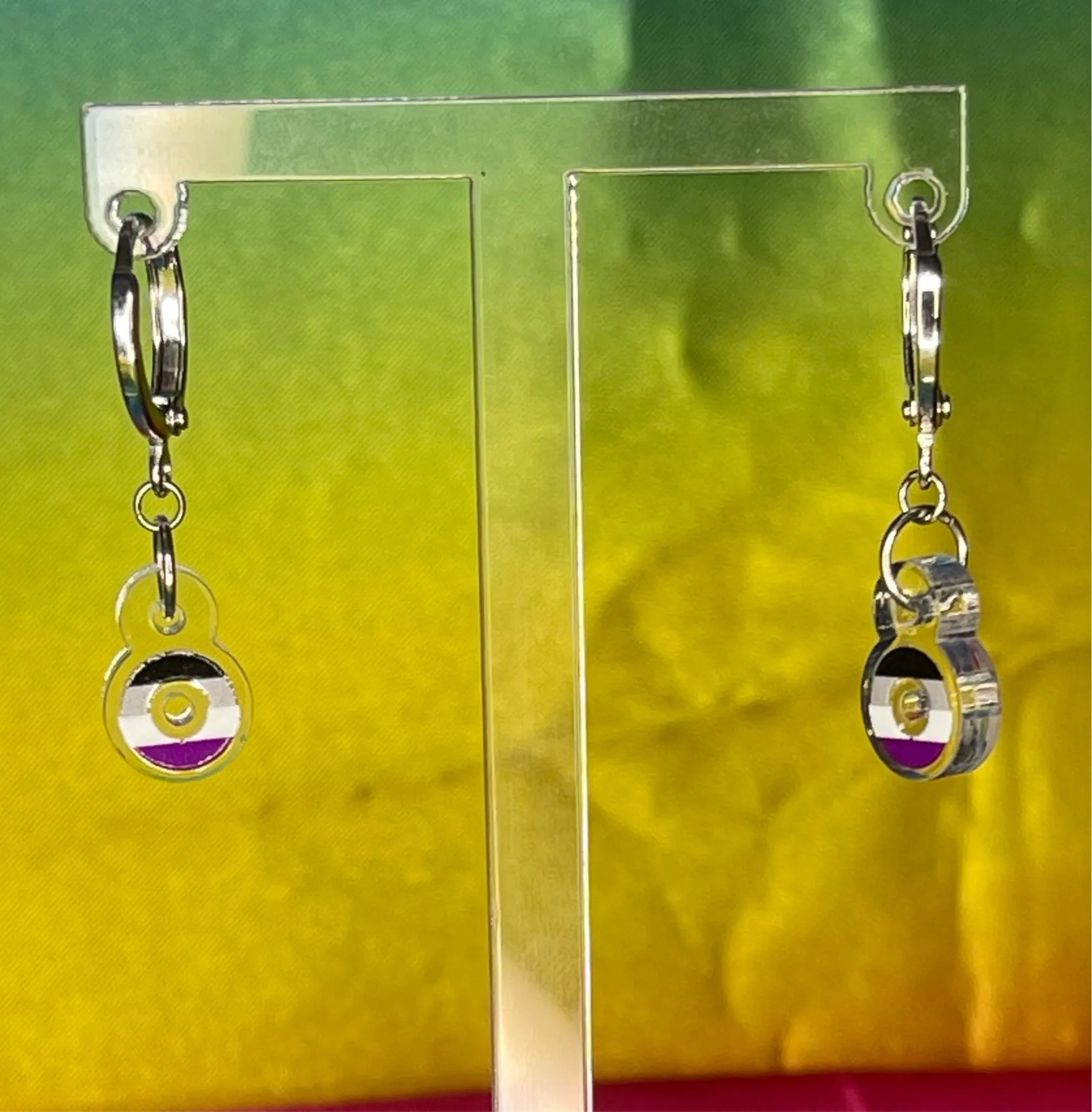 Asexual Pride Flag Inspired Earrings