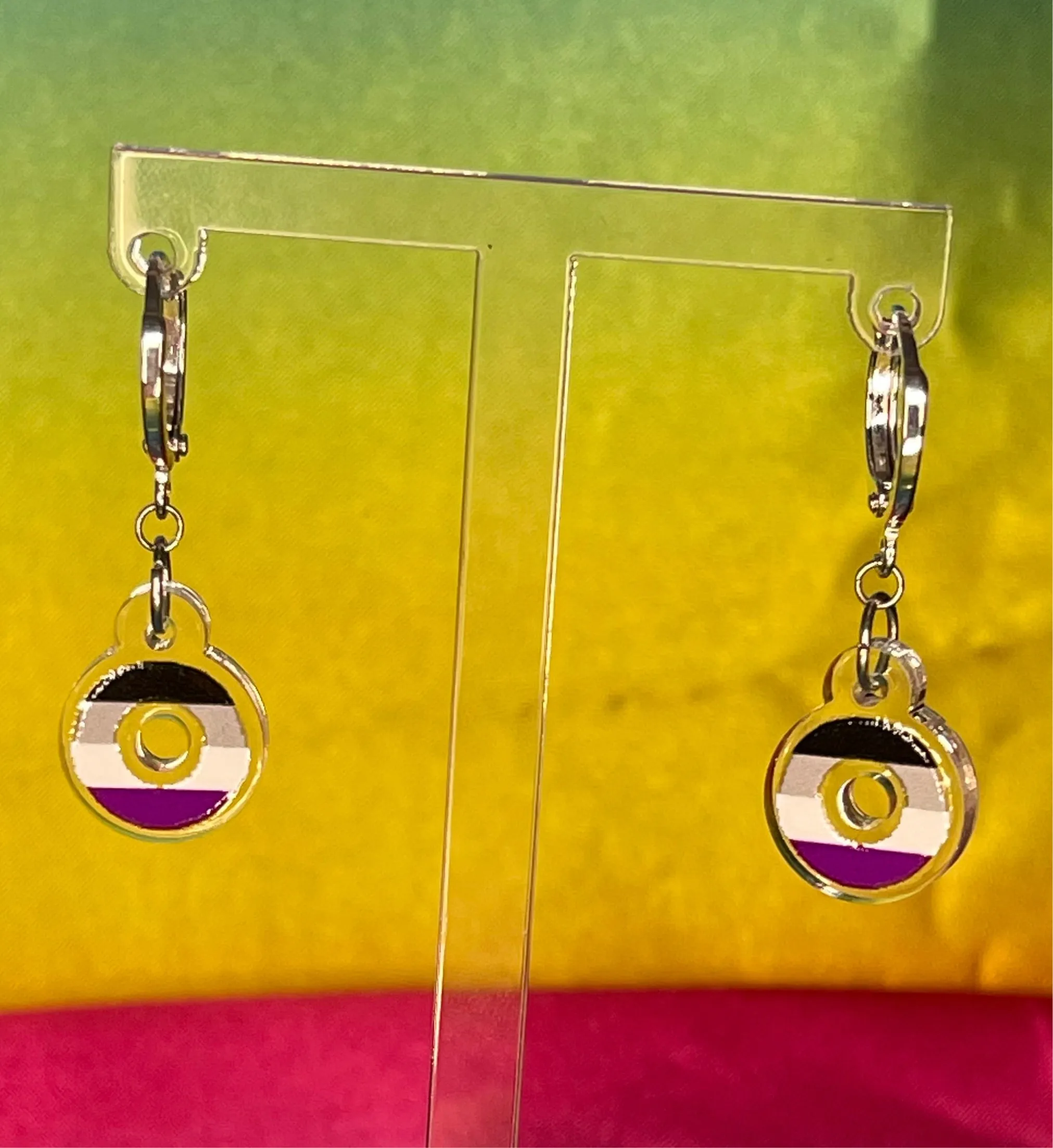 Asexual Pride Flag Inspired Earrings