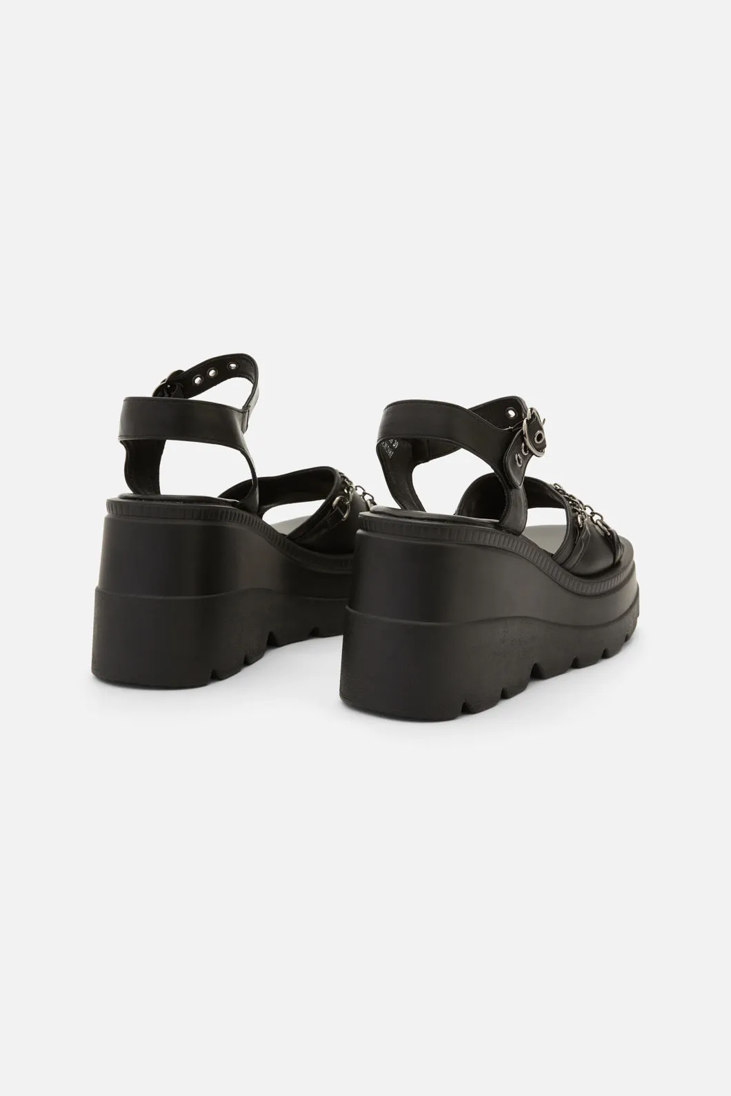 Black Heart Trim Sandal