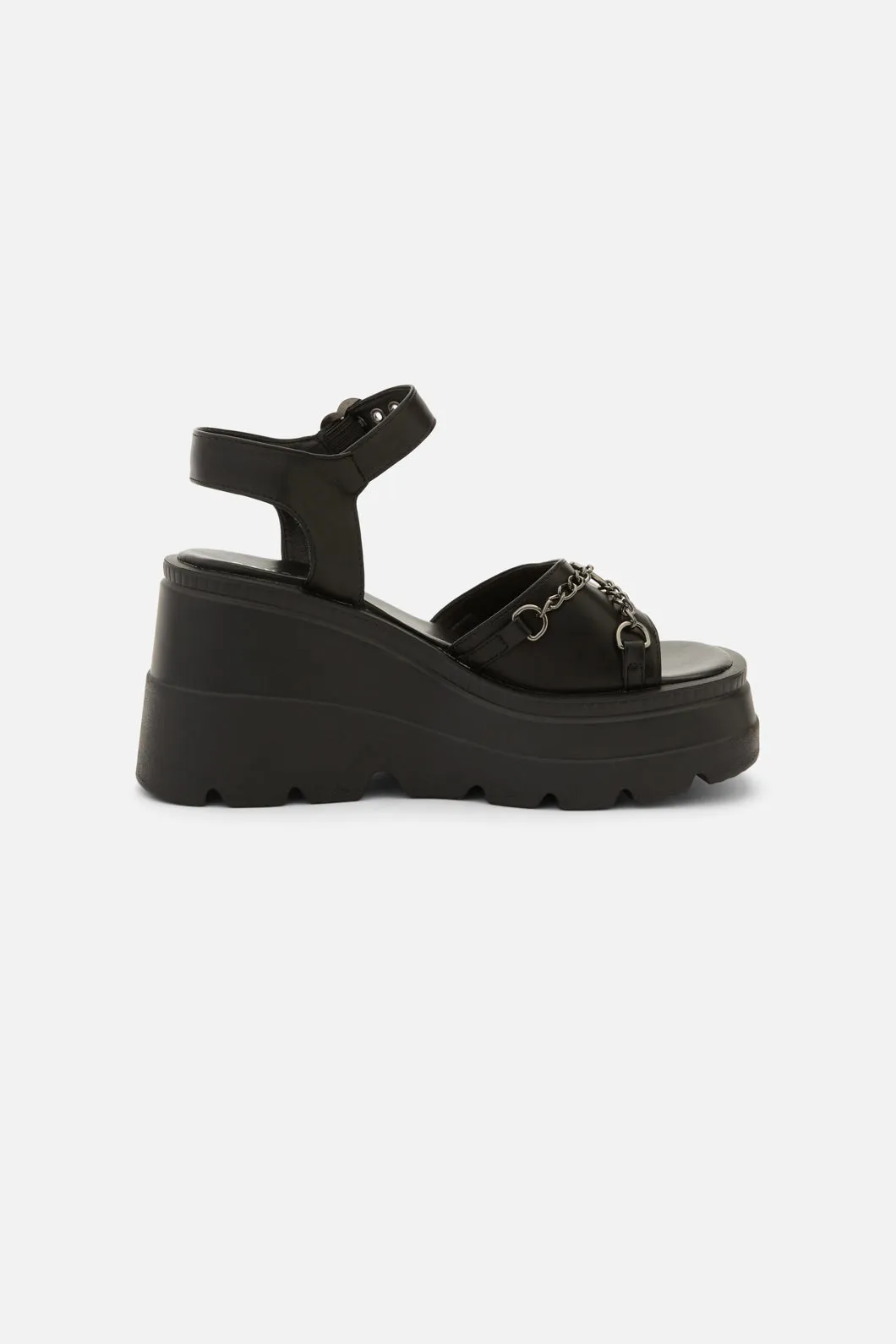 Black Heart Trim Sandal