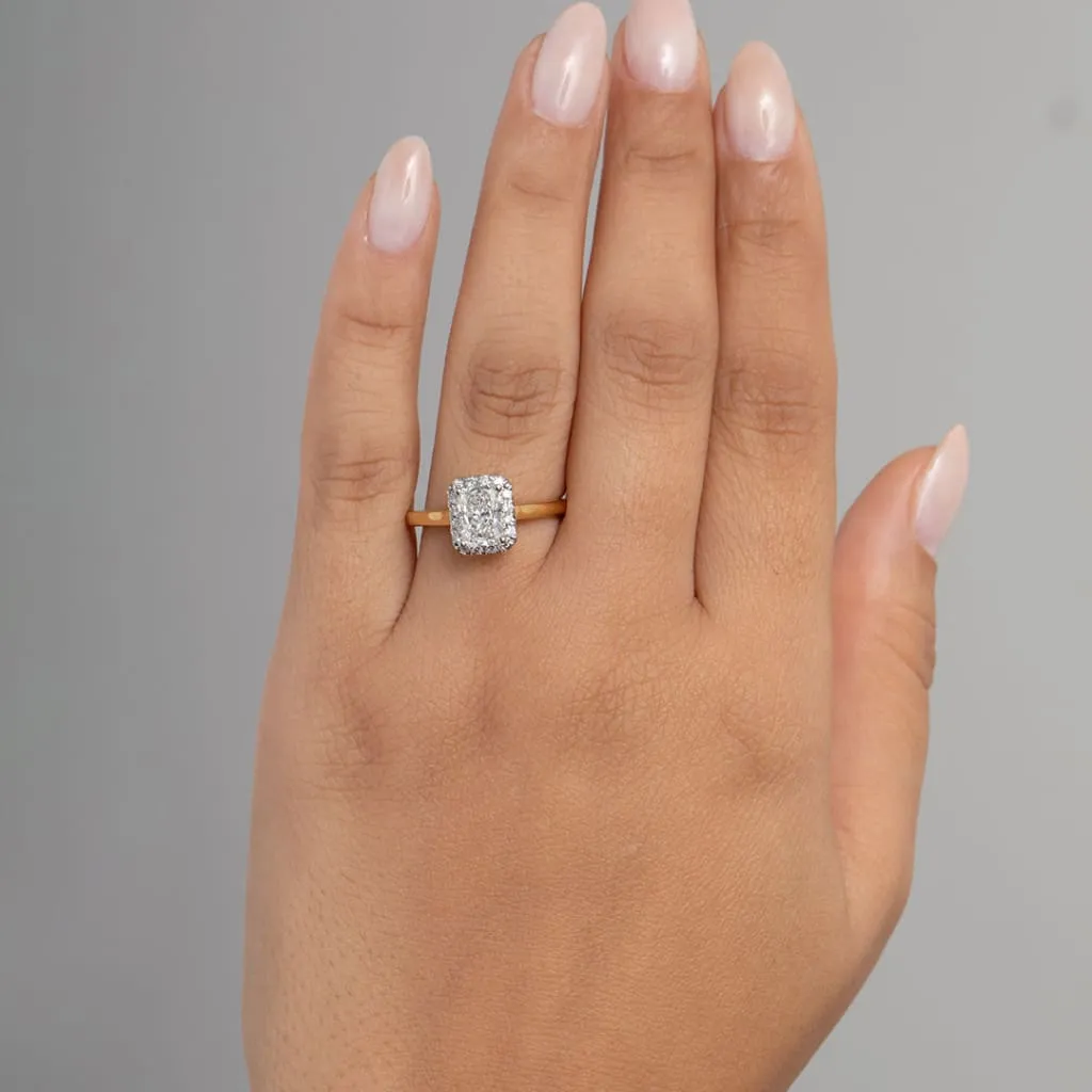 BLAZE | Radiant Cut Halo Lab Diamond Set in 18ct Gold 1.20ct