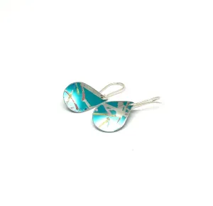 Blue and pink teardrop Earring’s