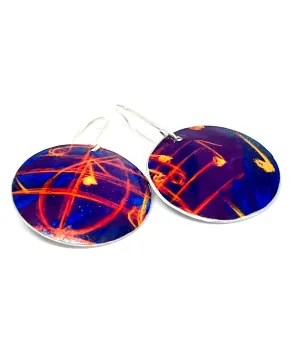 Blue Musical designed earrings