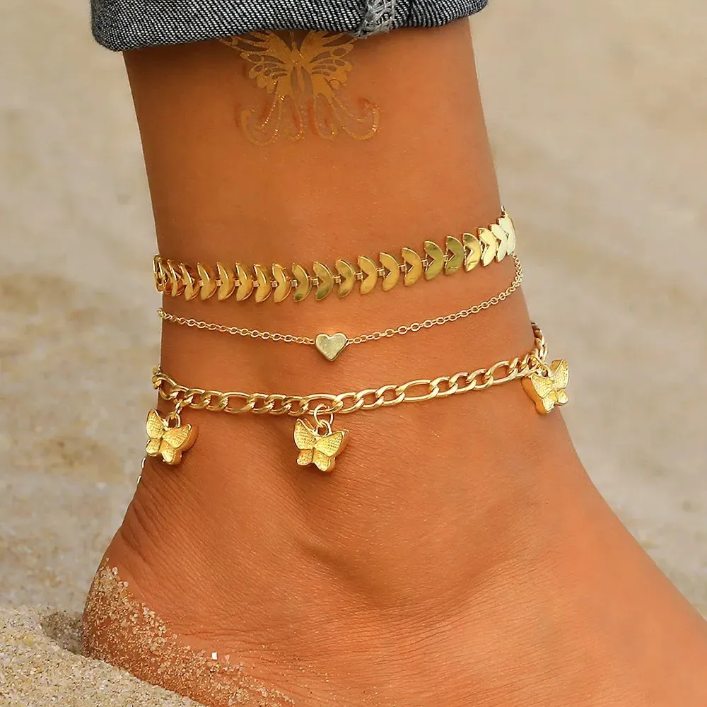 Bohemia Summer Beach Chain Anklets for Women