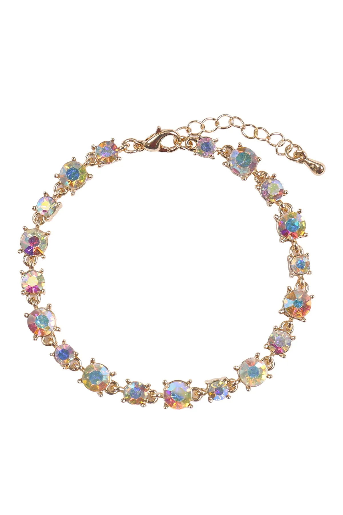 BOLD ROUND RHINESTONE CRYSTAL BRACELET