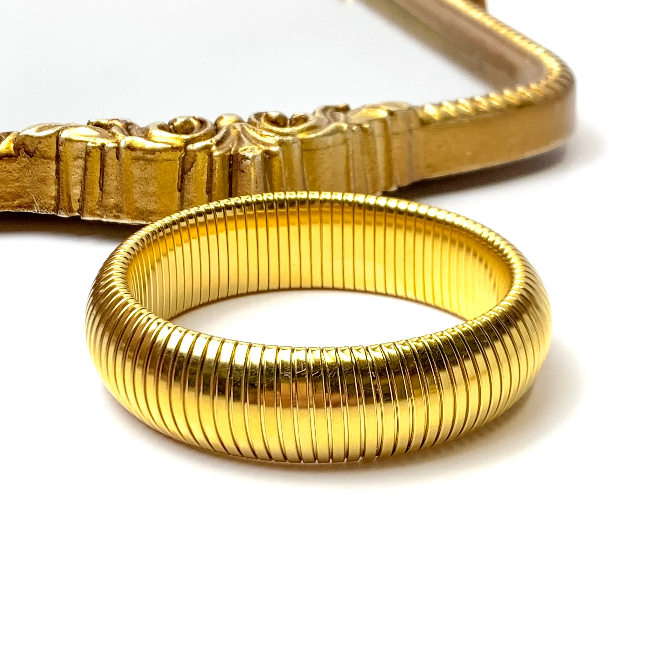 Bracha | She's Bold Chunky Gold Tone Bangle Bracelet