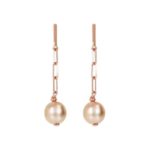 Bronzallure Maxima Pastel Pearls and Chain Earrings