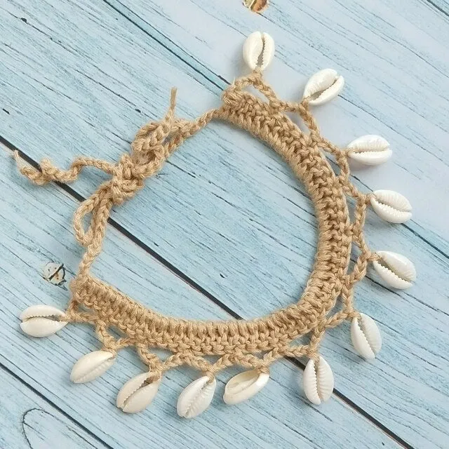 Buy 2 Get 20% Off Summer Women Simple Seashell Anklet Chain Crochet Bohemian Foot Jewelry Beach Anklets On Foot Bracelets