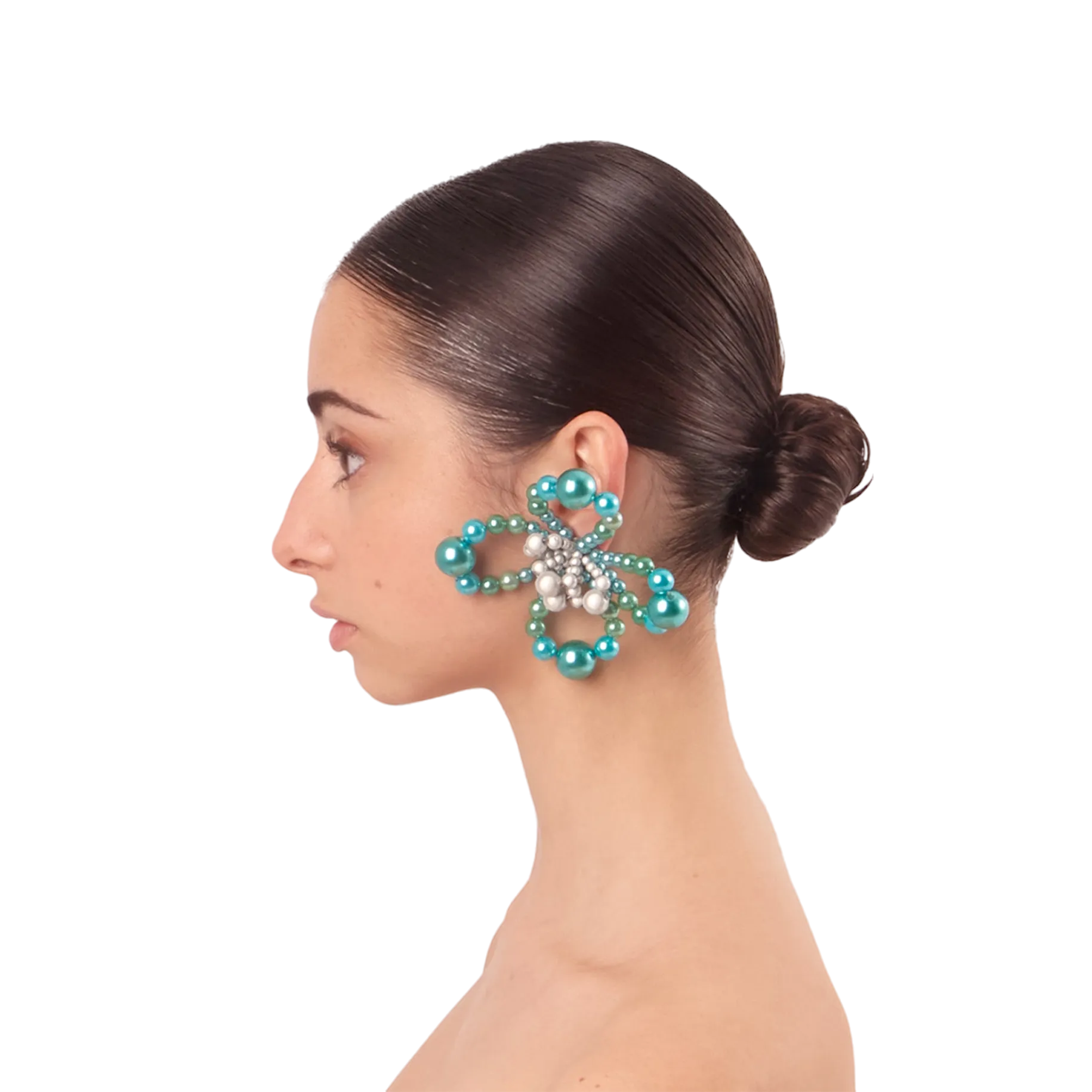 Candy Earrings — Blue / Reflective White