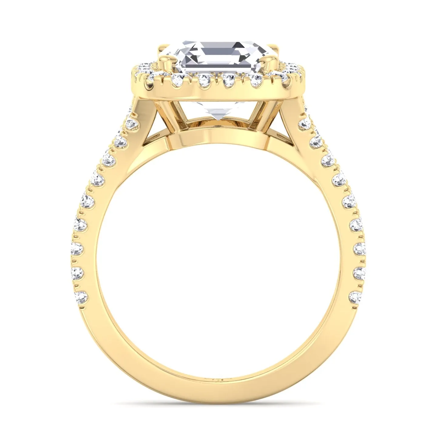 Capri - Radiant Cut Halo Diamond Engagement Ring