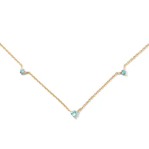Celestial Necklace, Blue Topaz, Gold
