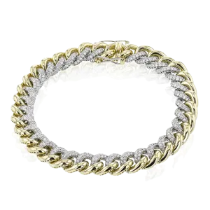 Chain Link Bracelet in 18k Gold with Diamonds LB2408_WHITE_18K_X_2T