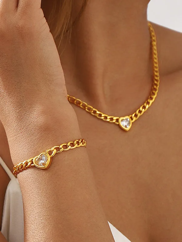 Chains Heart Shape Bracelet Accessories