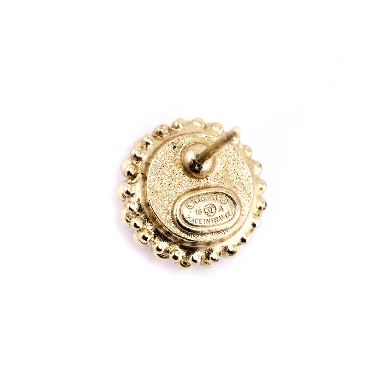 Chanel Faux Pearl CC Stud Earrings
