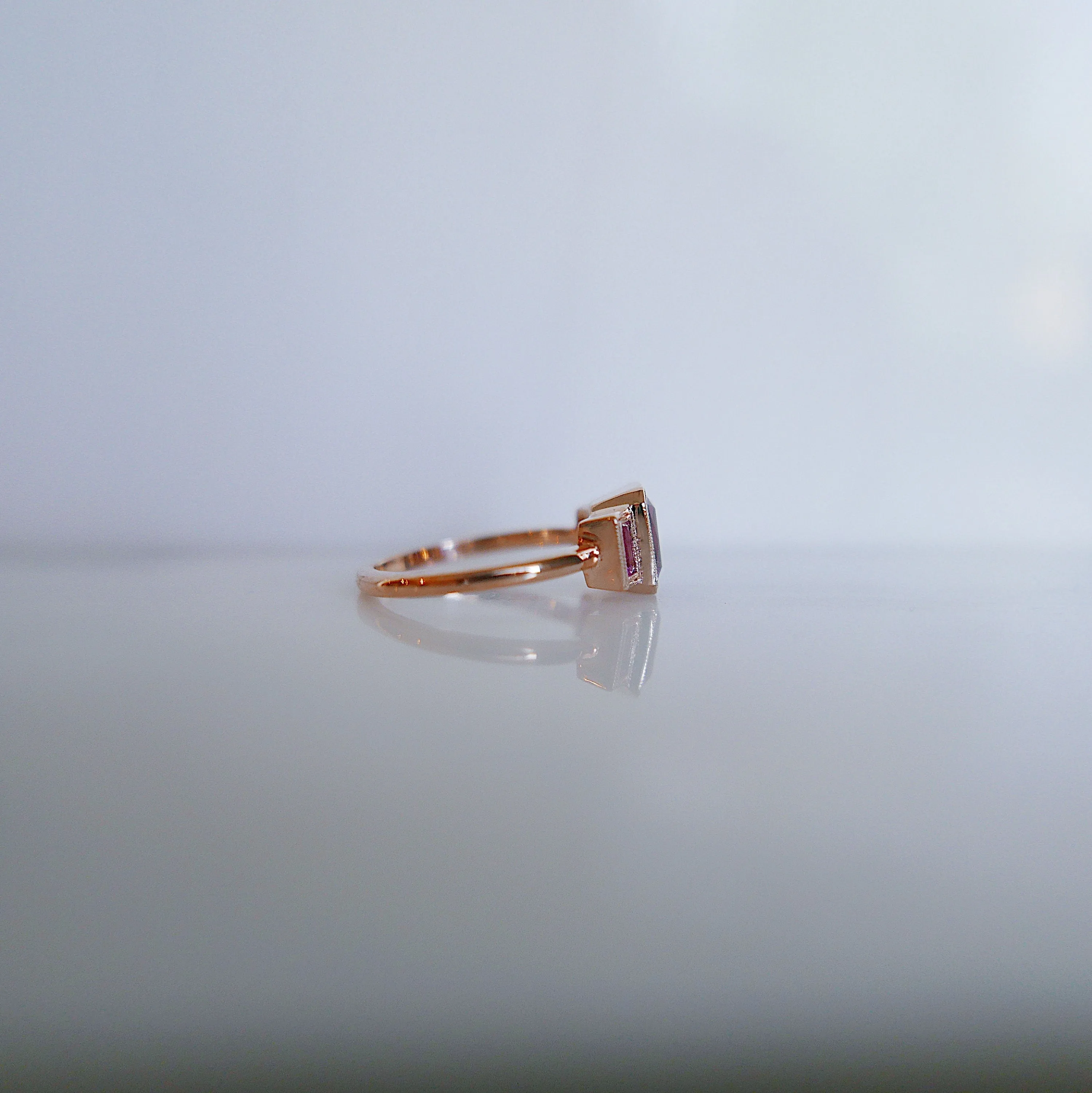 Charlotte Radiant Pink Tourmaline and Sapphire Ring