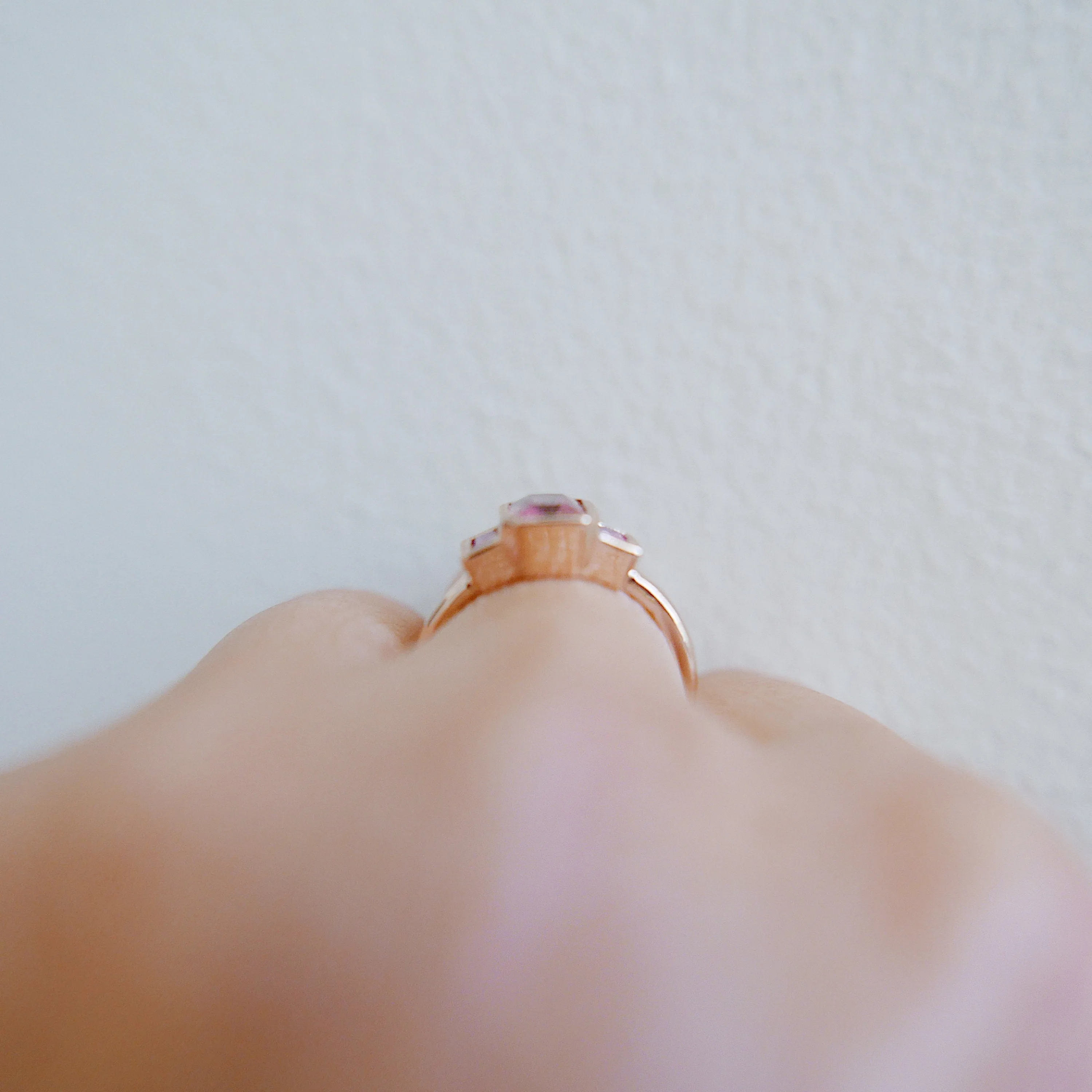 Charlotte Radiant Pink Tourmaline and Sapphire Ring