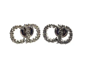 Christian Dior Clair D Lune 'CD' Post Earrings