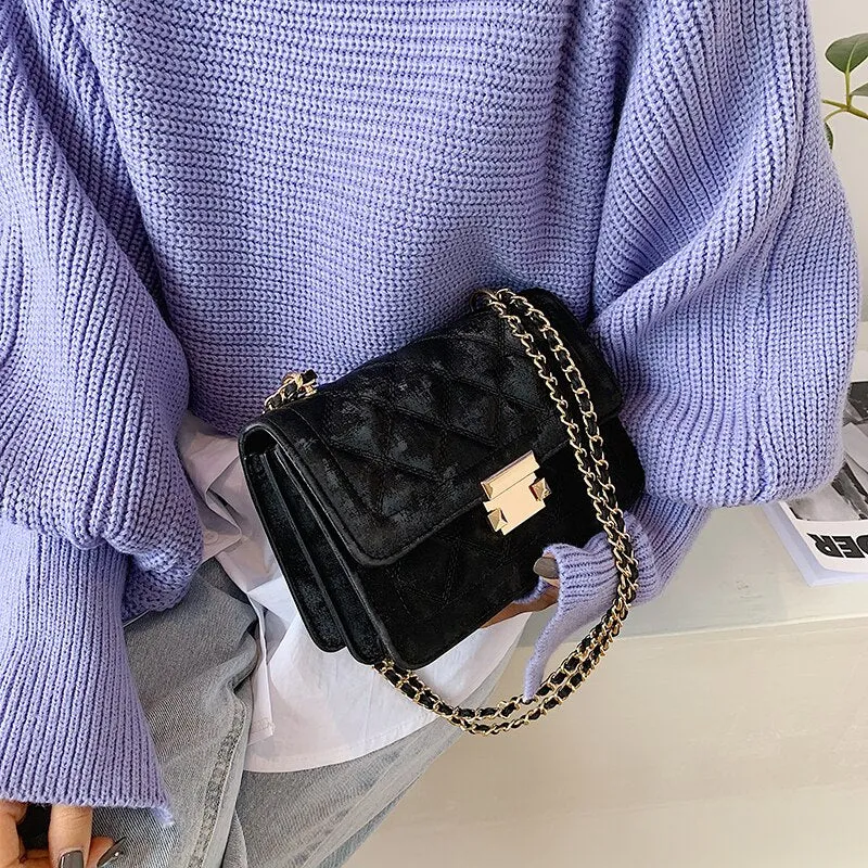 Christmas Gift Mini Chain Handbag For Women 2021 Winter Women Tend Branded Classic Shoulder Handbags And Purses Women's Travel Luxury Hand Bag