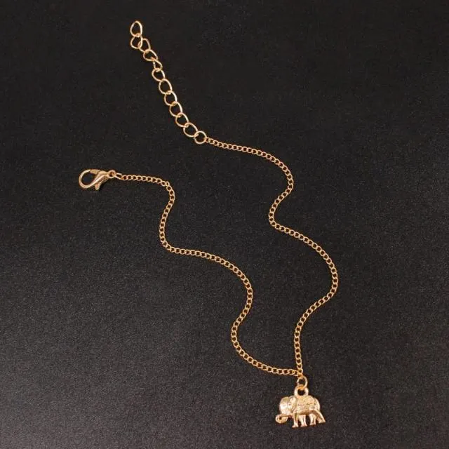 Classic White Dripping Oil Metal Shell Anklets Small Tassel Chain Sandals Ankle Bracelet For Women Beach Foot Jewelry AN025