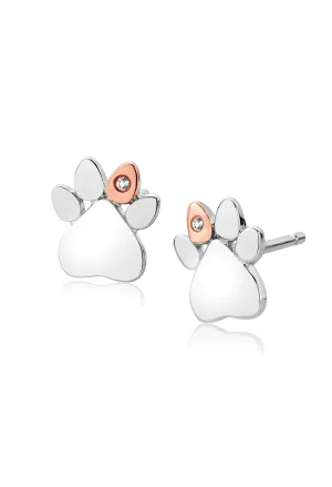 Clogau Paw Print Stud Earrings