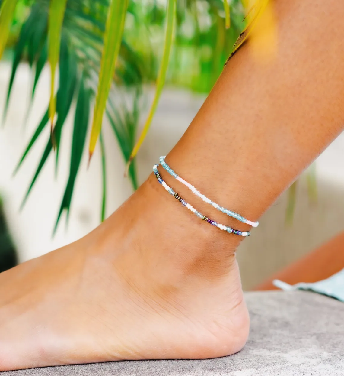 Coconut Cooler Beaded Anklet