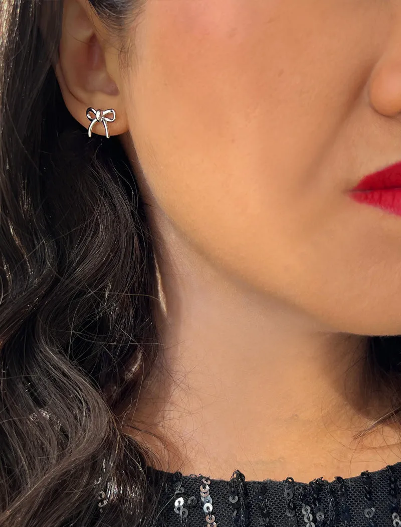 COQUETTE BOW Stud Earrings | 18K Gold Over Sterling Silver