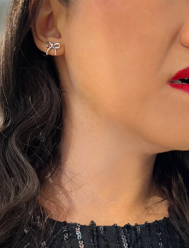 COQUETTE BOW Stud Earrings | 18K Gold Over Sterling Silver