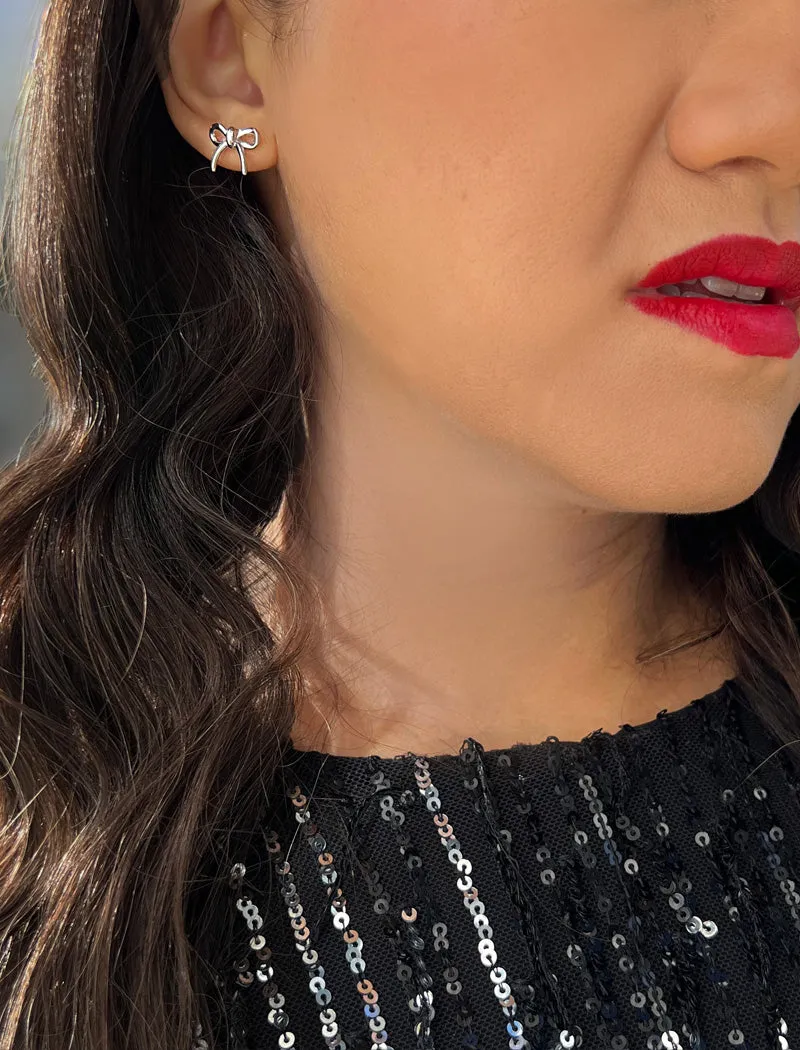 COQUETTE BOW Stud Earrings | 18K Gold Over Sterling Silver