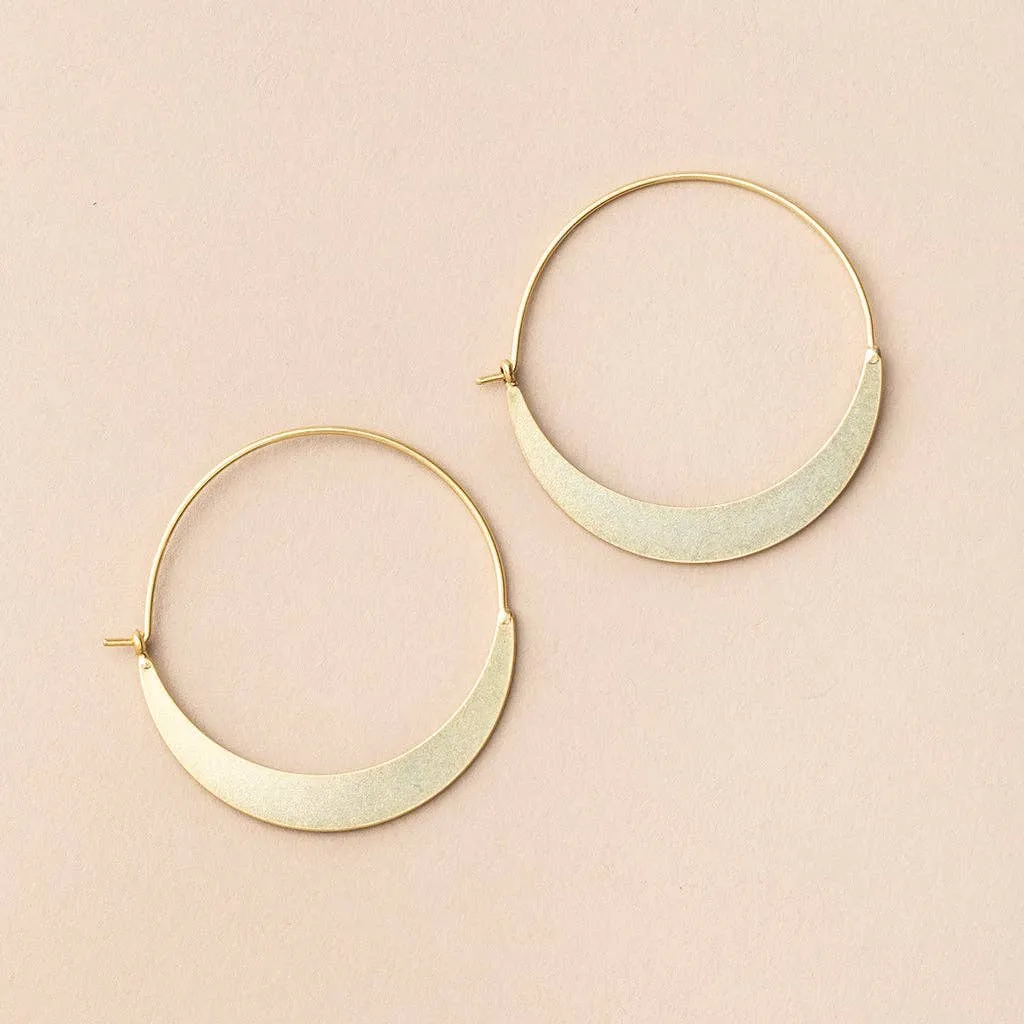 Crescent Hoop Refined Earring