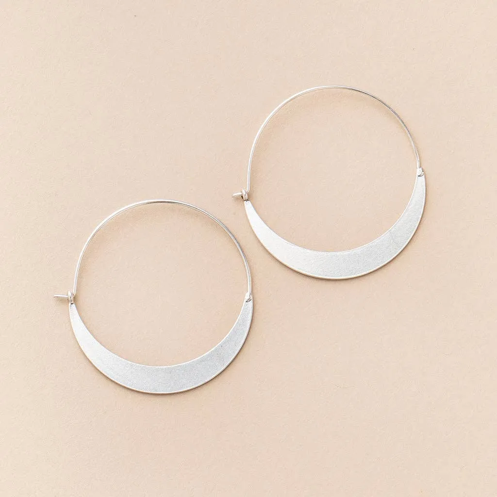 Crescent Hoop Refined Earring